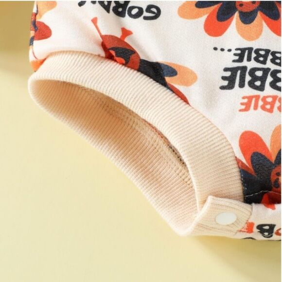 Baby Thanksgiving Gobble Long Sleeve Onesie - Picture 4 of 8